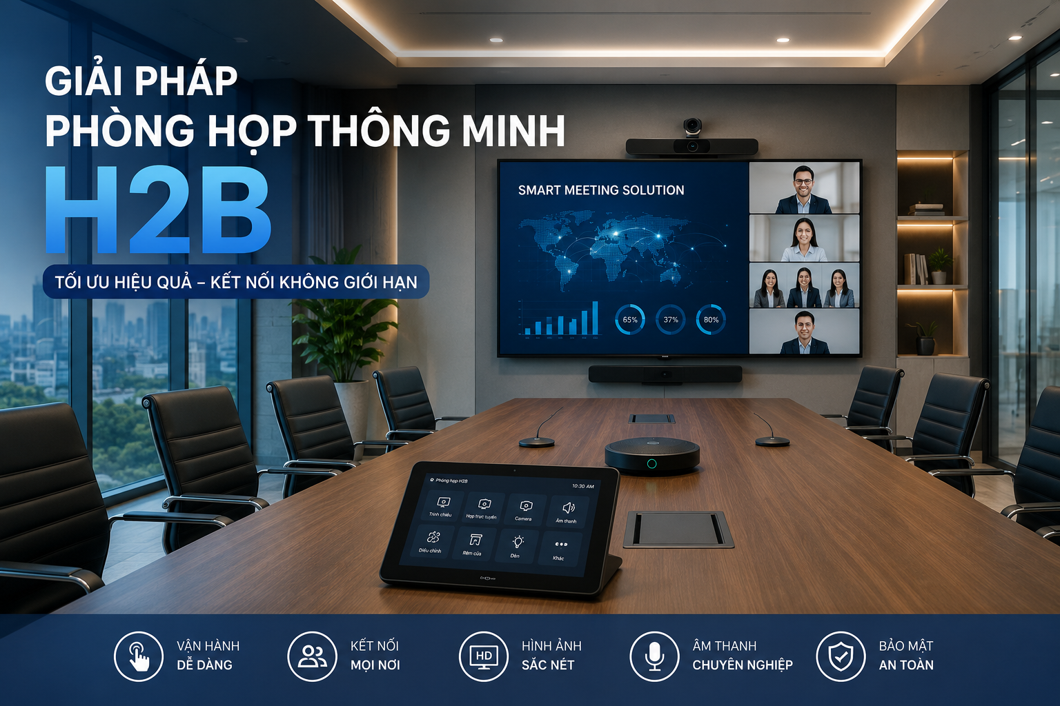 Giải Pháp Phòng Họp Thông Minh H2B: Tối Ưu Hiệu Quả Họp Doanh Nghiệp